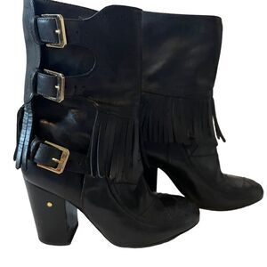 Laurence Decade Western Fringe Booties